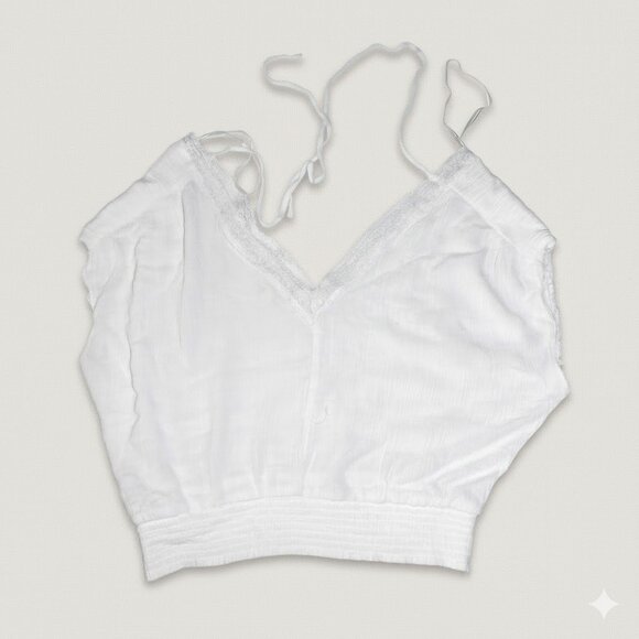 Lily Star White Top With Lace Trim  Size XL - Picture 6 of 9